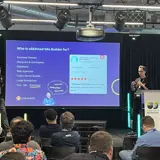 Marc and Paul from uSkinned present at Umbraco US Festival in Chicago, 2024.